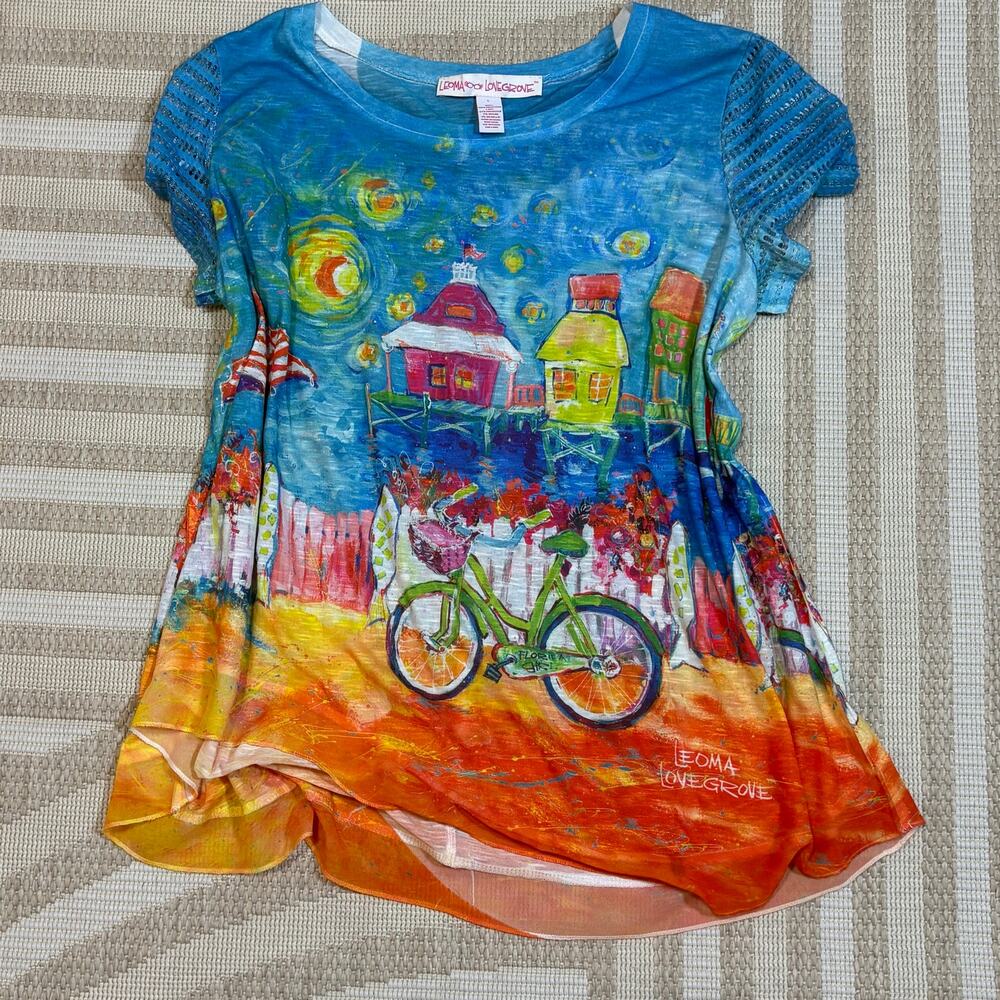 Leoma Lovegrove Florida Girl Bicycle Multicolor Glam Coastal Maximist Large